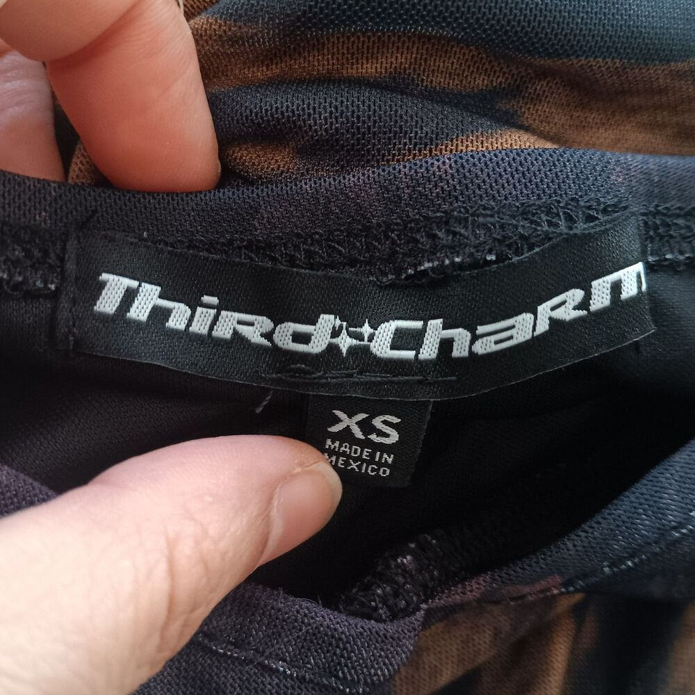 Third Charm Fairy Grunge Mesh Mini Babydoll Dress Size‎ XS Going Out Black - Picture 6 of 6